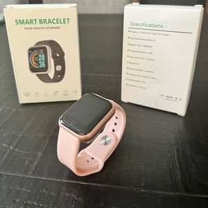 Fitness Smart Watch - rose gold face/pink band